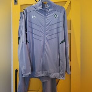 CSU Under Armour Gray Men's Lightweight Basketball 2pc Suit